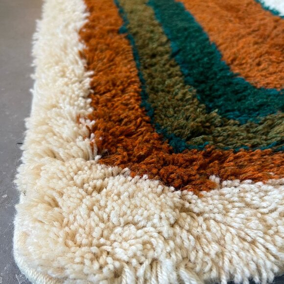 1960's HOJER EKSPORT WILTON Danish Modern Wool Rya Rug Tapestry Mid Century - Picture 11 of 13